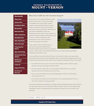 mount vernon website preview