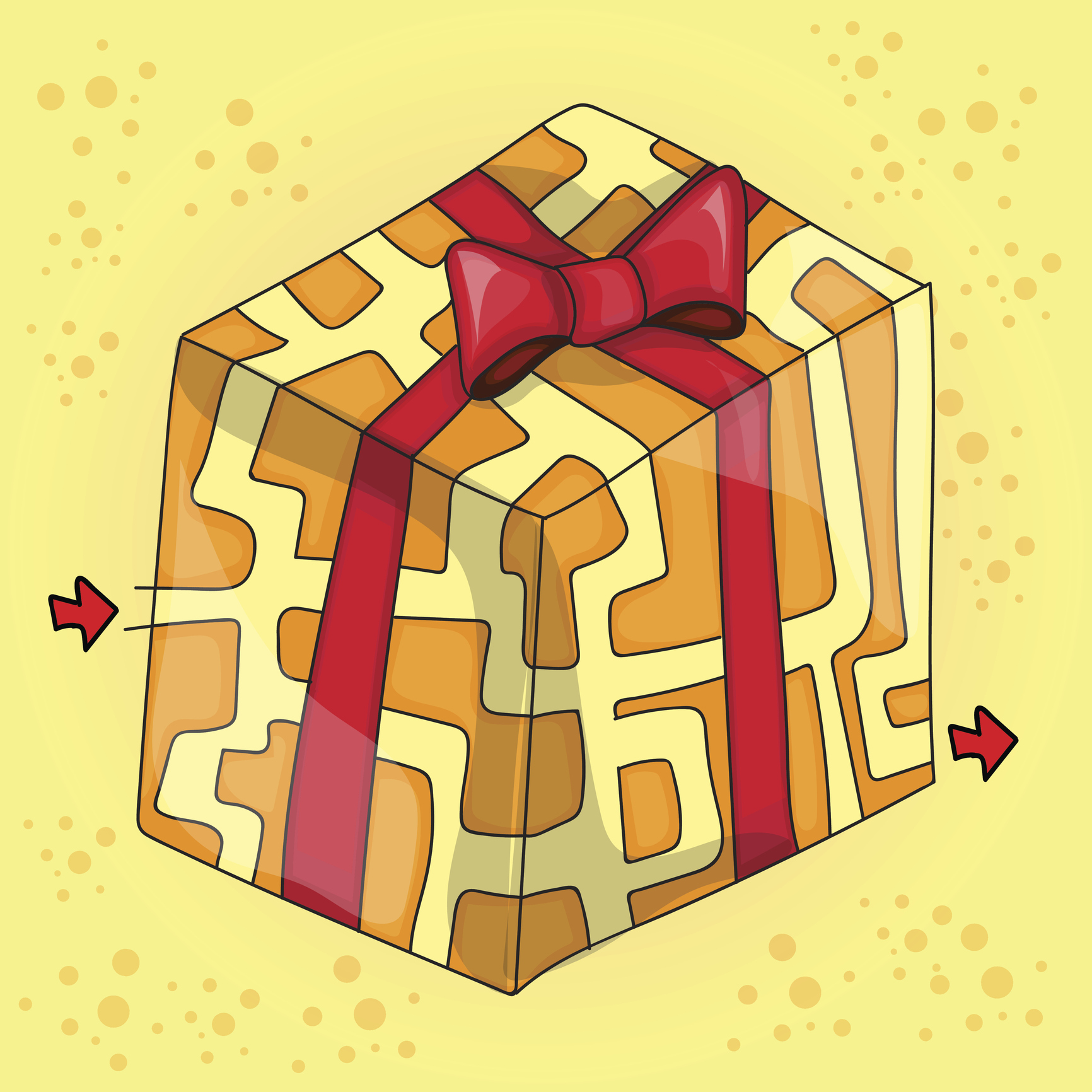 Maze game for children - Vector Illustration - funny gift