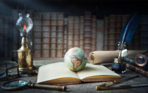 History of the Charitable World, old library image