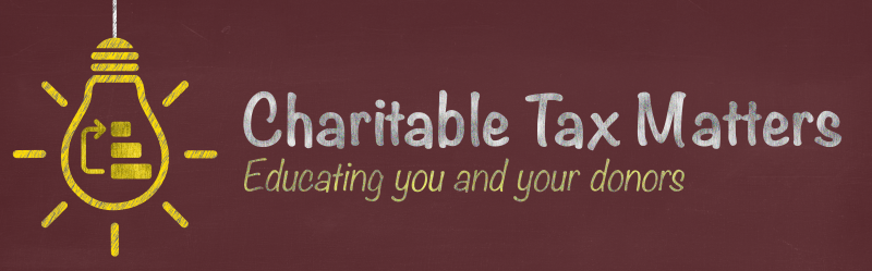 Sharpe Group Insights Newsletter planned giving Charitable Tax Matters banner